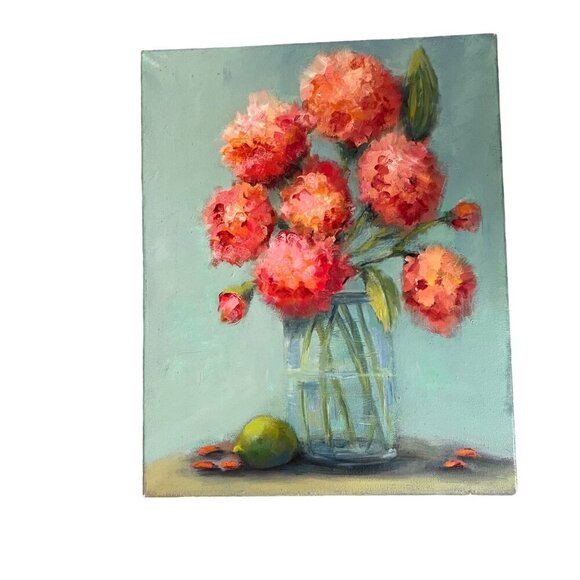 Original 16x20 Floral Still Life‎ Oil on Canvas Painting - Picture 5 of 16